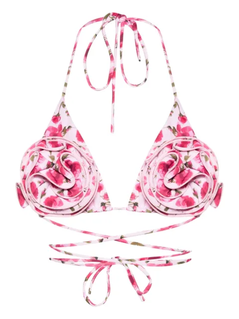 Magda Butrym top de bikini con estampado floral