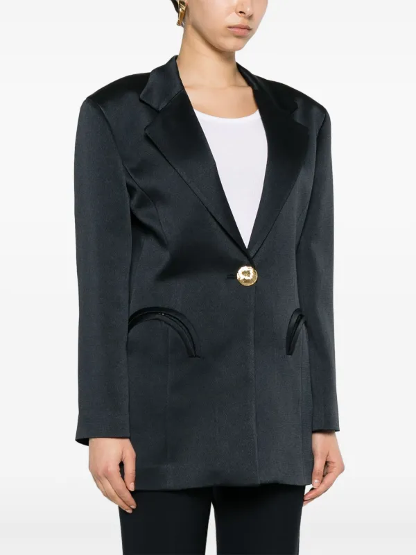 Blazé Milano Agneta button-embellished Blazer | Blue | FARFETCH