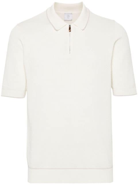 Eleventy short-sleeve knitted polo shirt