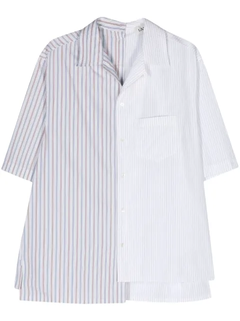 Lanvin camisa asimétrica con rayas estampadas