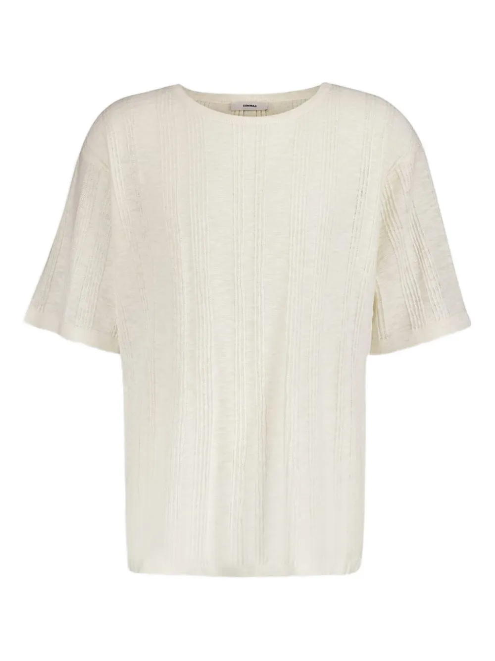 ribbed short-sleeve T-shirt