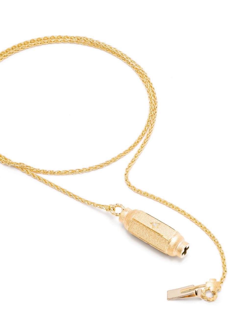 Shop Marie Lichtenberg 18kt Yellow Gold Micro Locket Diamond Necklace