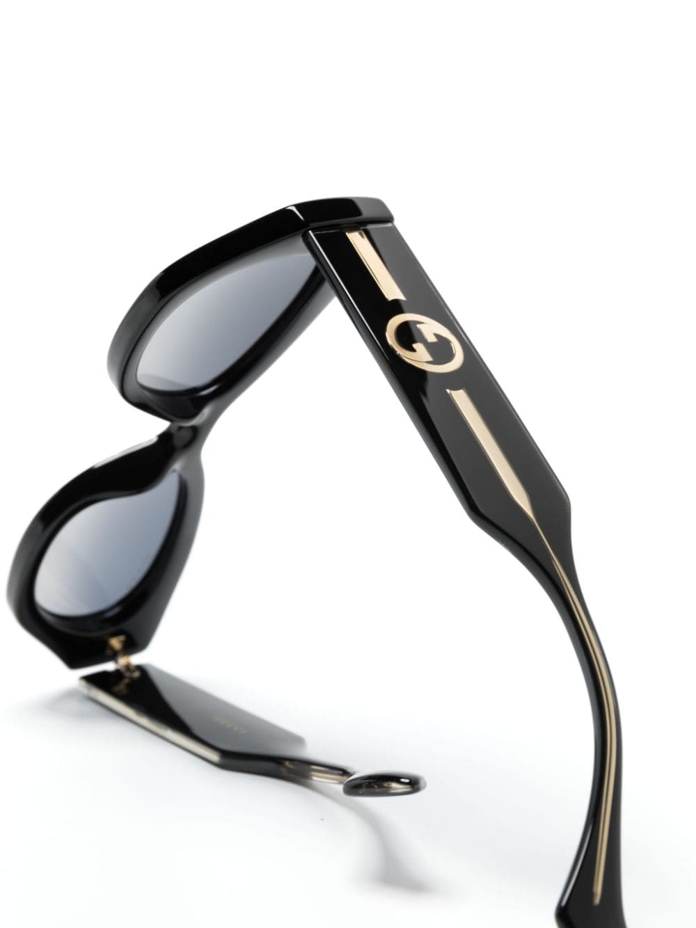Gucci Eyewear Zonnebril met ovalen montuur Zwart