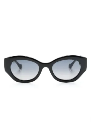 Gucci Eyewear GG1968S パール キャットアイ サングラス | ブラック