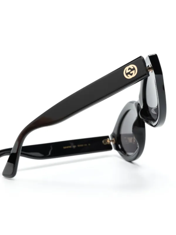 Gucci Eyewear oval-frame Sunglasses | Black | FARFETCH