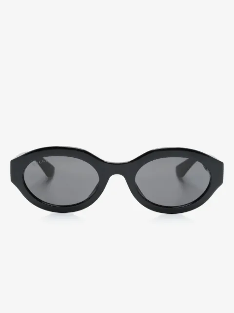 Gucci Eyewear lentes de sol con armazón ovalada
