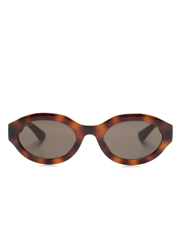 Gucci Eyewear オーバルフレーム サングラス | ブラウン