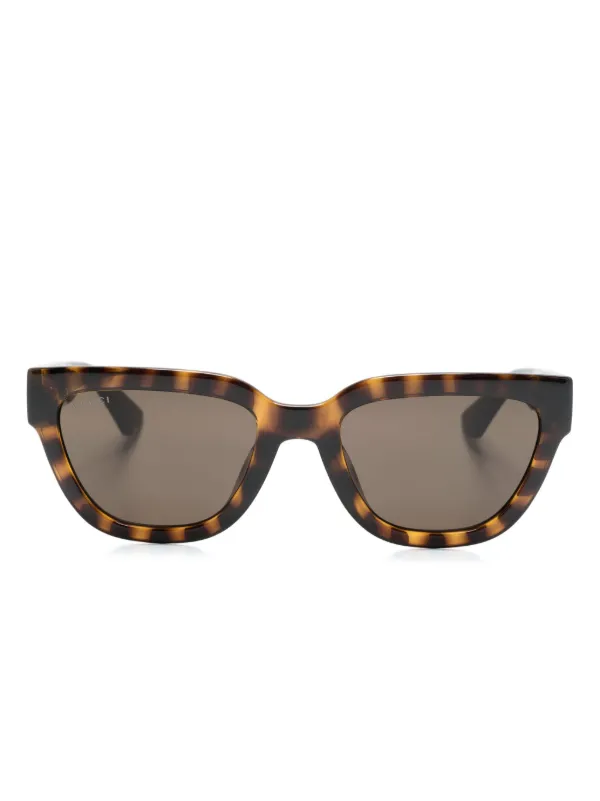 Gucci Eyewear Lentes De Sol Con Armazón Estilo Mariposa Marrón