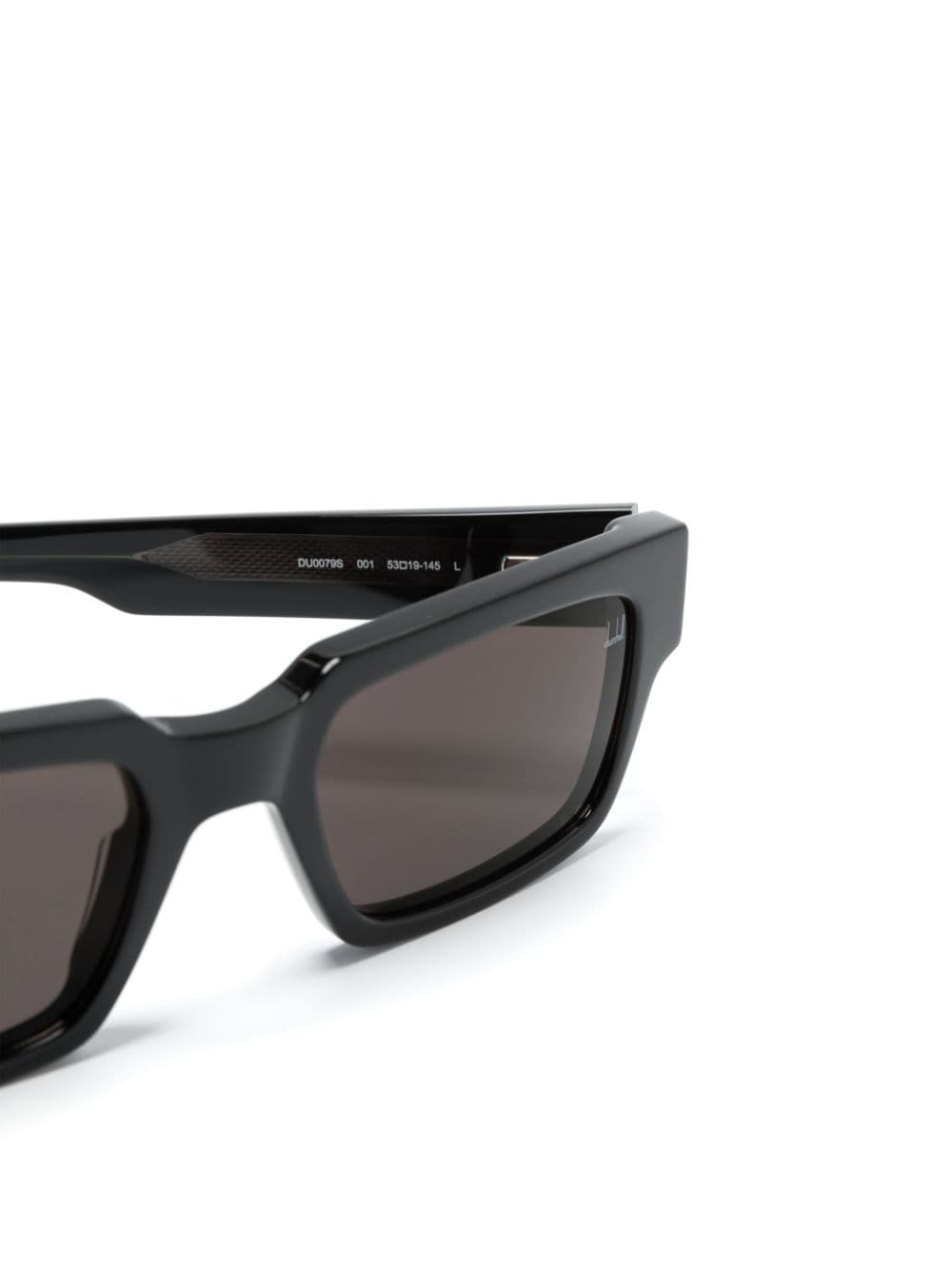 Shop Dunhill Rectangle-frame Sunglasses In 黑色