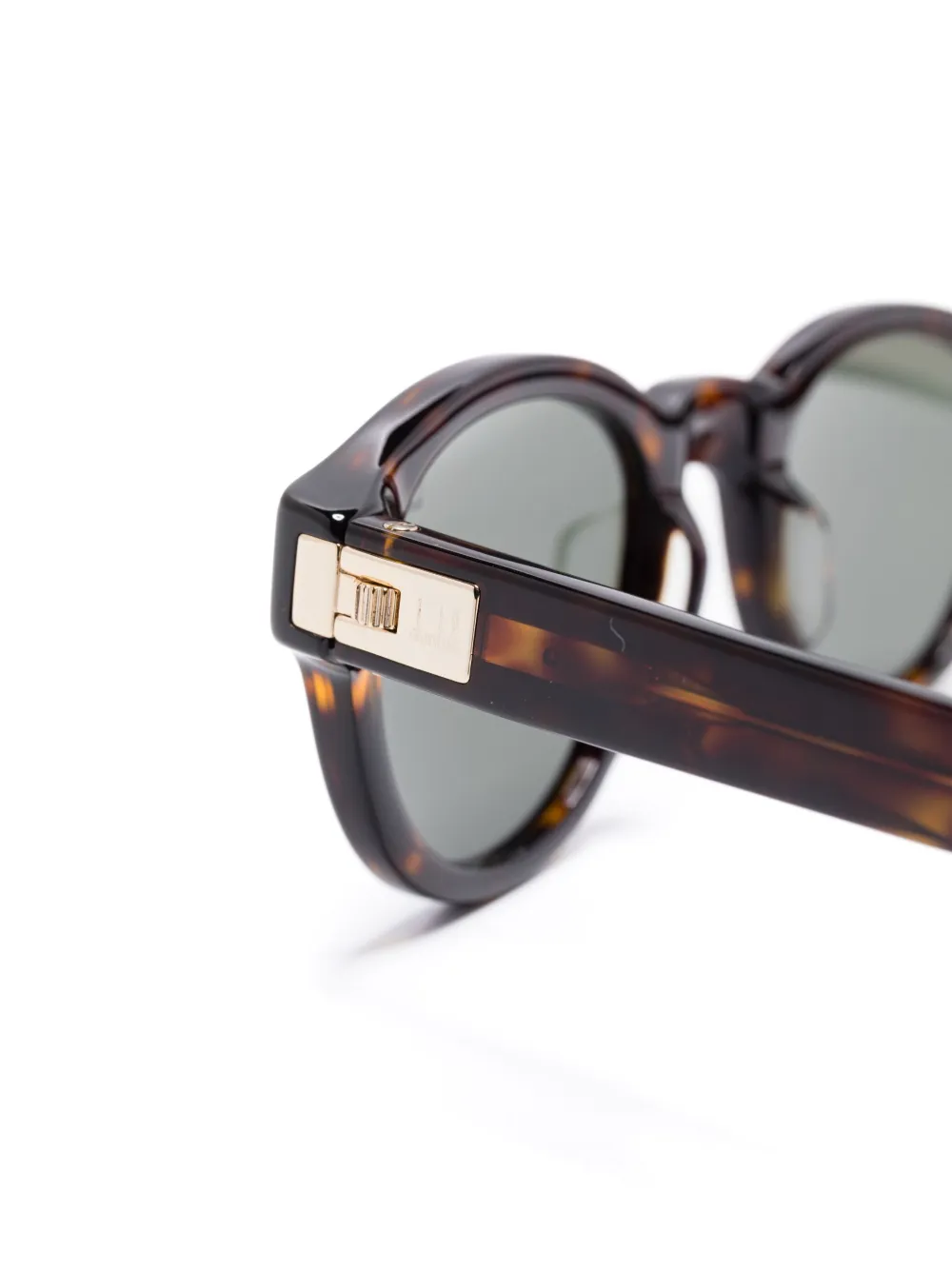 Dunhill Zonnebril met schildpadschild-design Bruin