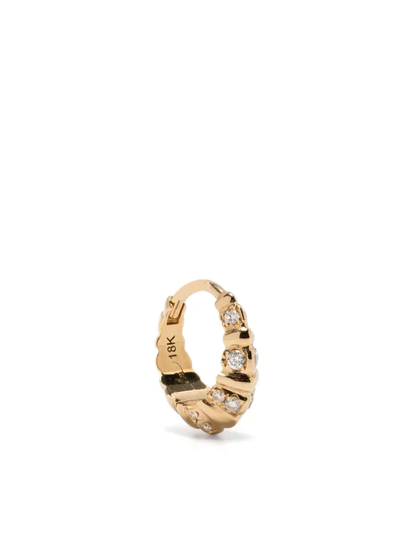 Lizzie Mandler Fine Jewelry Crescent ダイヤモンド シングルピアス