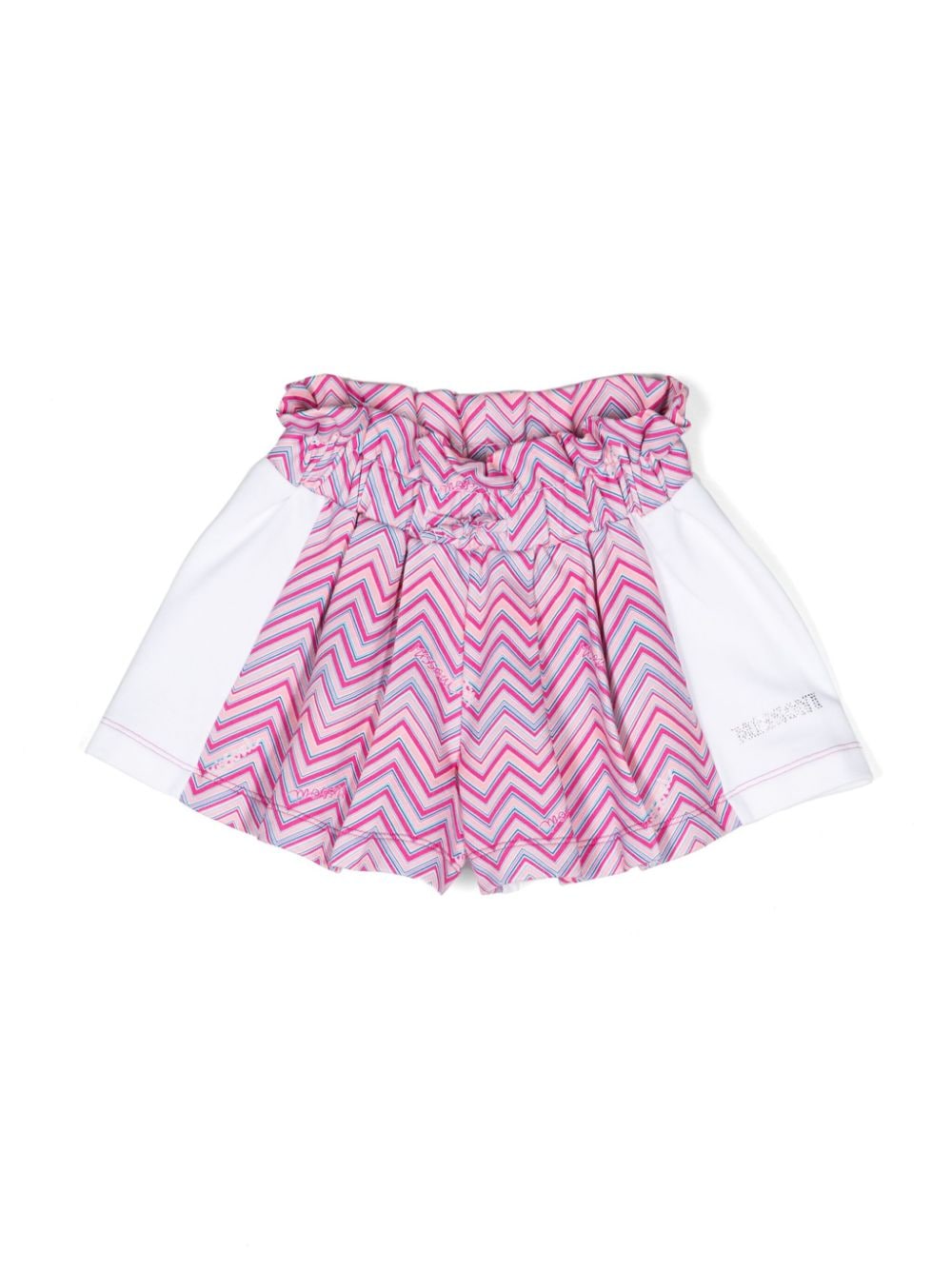 Shop Missoni Chevron-print Cotton Shorts In Pink