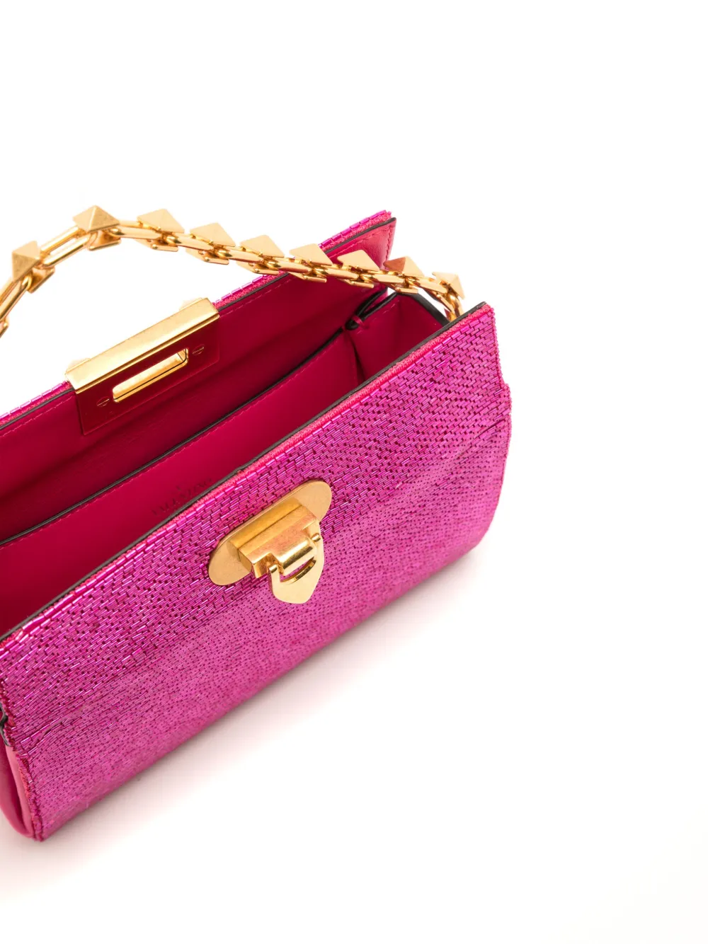 Valentino Garavani Clutch met kralen Roze