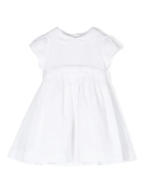 Il Gufo pleat-detail linen dress