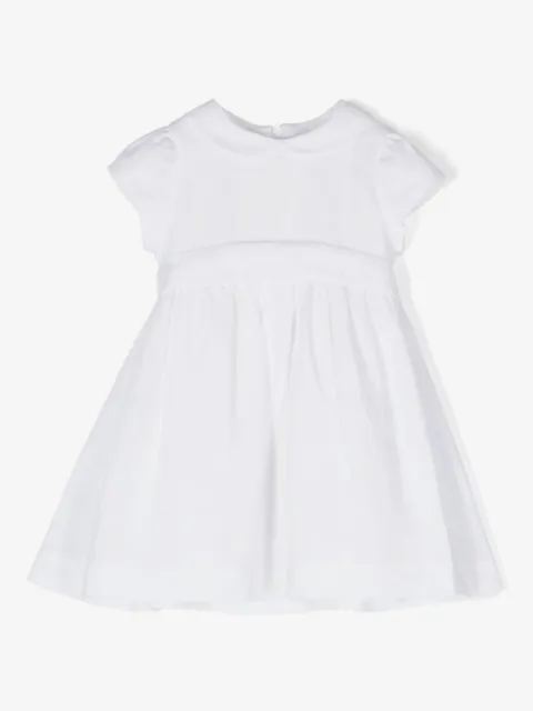 Il Gufo pleat-detail linen dress
