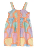 Stella McCartney Kids sea shell-print flared dress - Orange