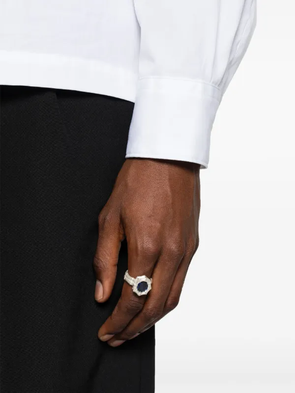 bleue burnham サファイア　リング Bleue Burnham サファイア リング | シルバートーン | FARFETCH JP