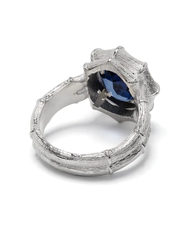 bleue burnham サファイア　リング Natures Smile Signet - Silver - Blue – BLEUE BURNHAM
