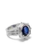 Bleue Burnham Bound Willow blue sapphire cocktail ring - Silver
