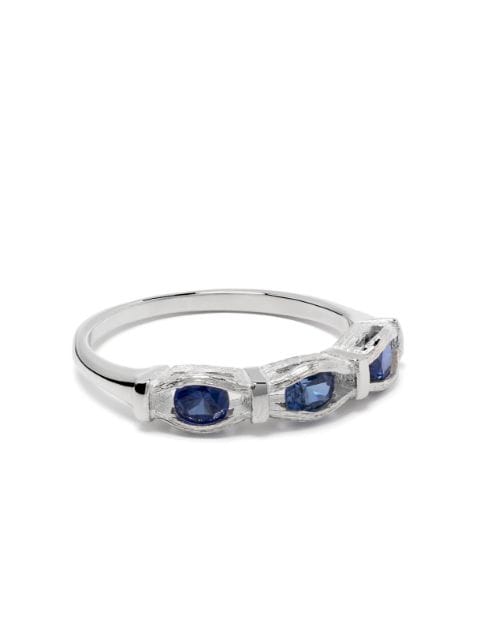 Bleue Burnham Sacred Oak Ring mit blauem Saphir