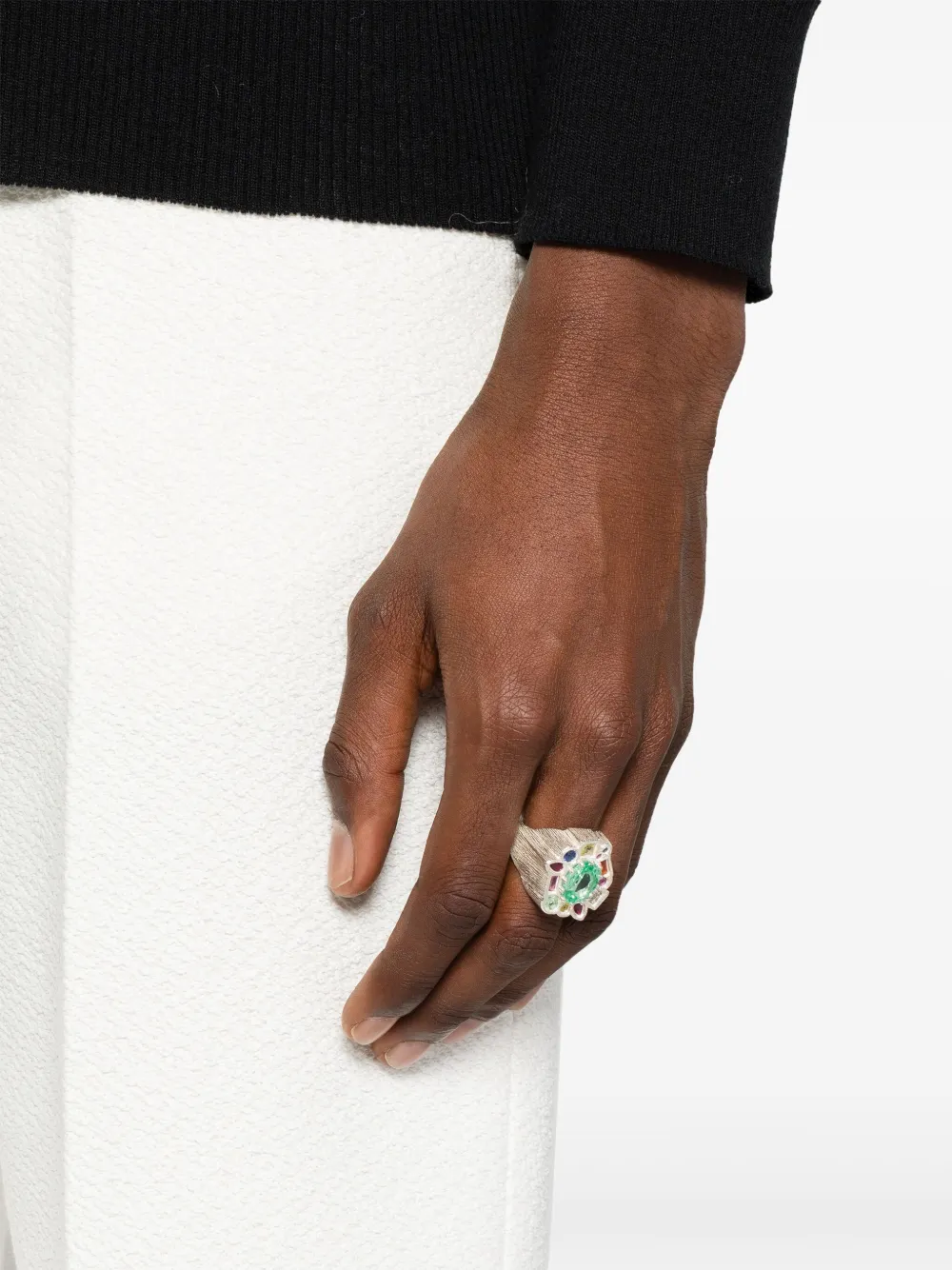 Bleue Burnham Cottage Garden multi-sapphire cocktail ring | Image 2