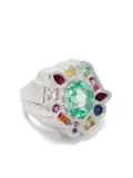 Bleue Burnham Cottage Garden multi-sapphire cocktail ring - Silver