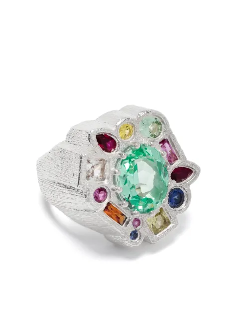 Bleue Burnham Cottage Garden multi-sapphire cocktail ring