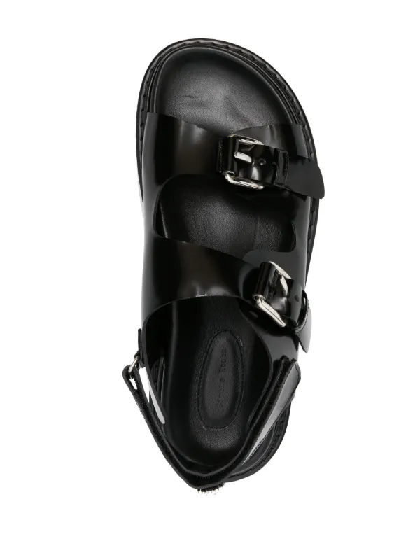 Simone Rocha peral detail Leather Flatform Sandals Farfetch