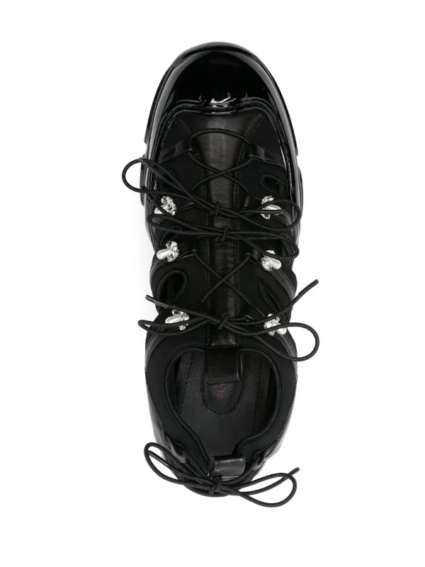 Simone Rocha Tracker カットアウト スニーカー | ブラック