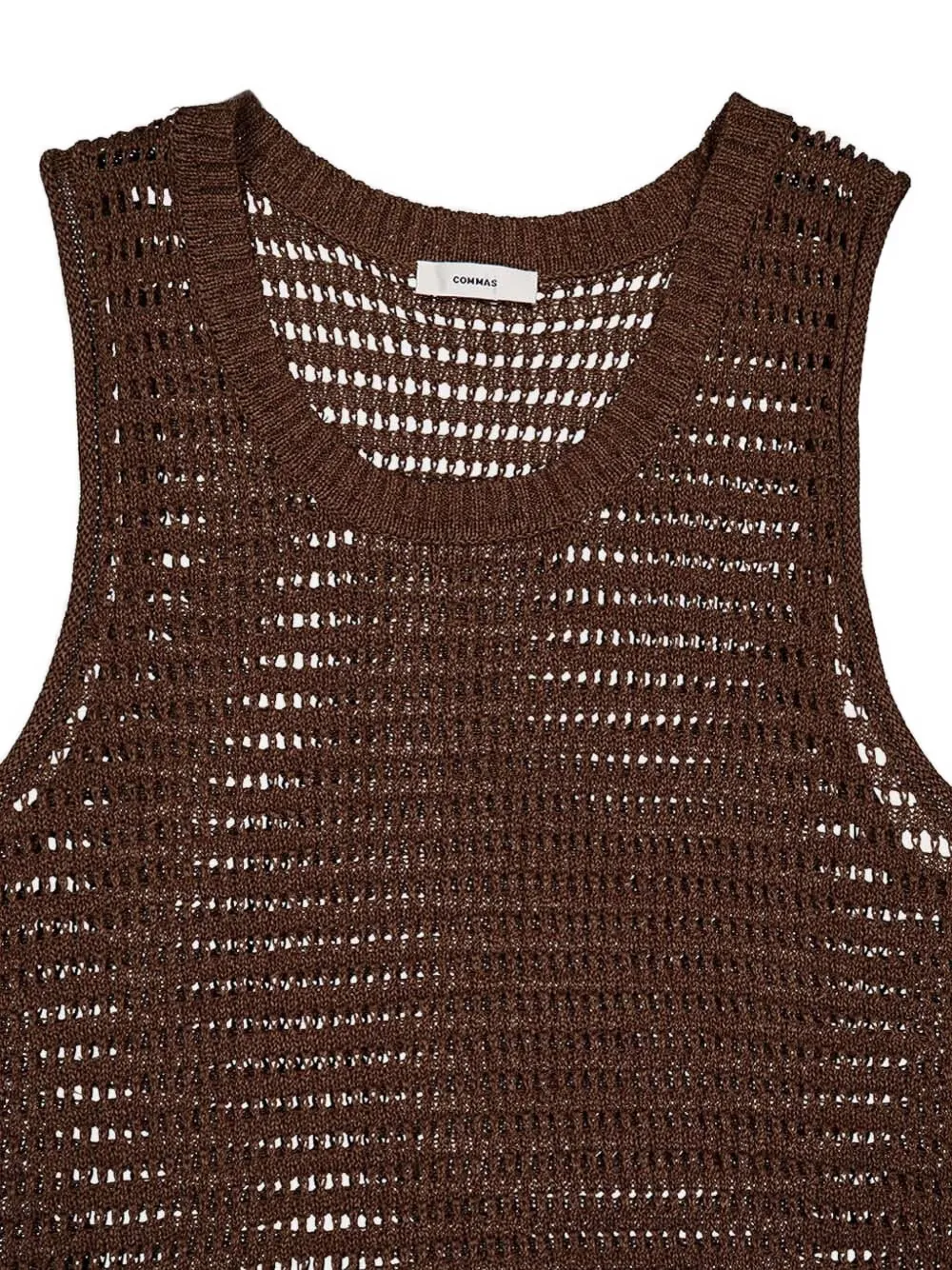 COMMAS Gehaakte mouwloze tanktop Bruin