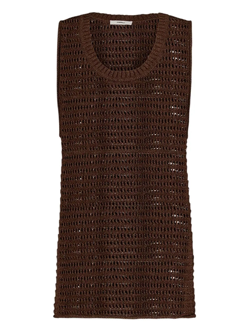 crochet-knit sleeveless tank top