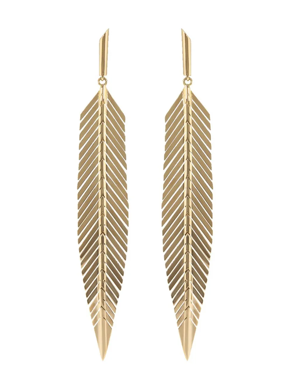 Cadar aretes Feather en oro rosa de 18kt | rosado | Image 1