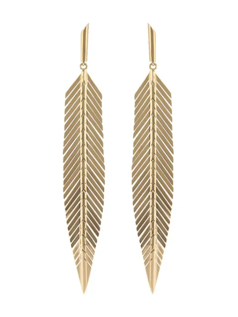 Cadar aretes Feather en oro rosa de 18kt
