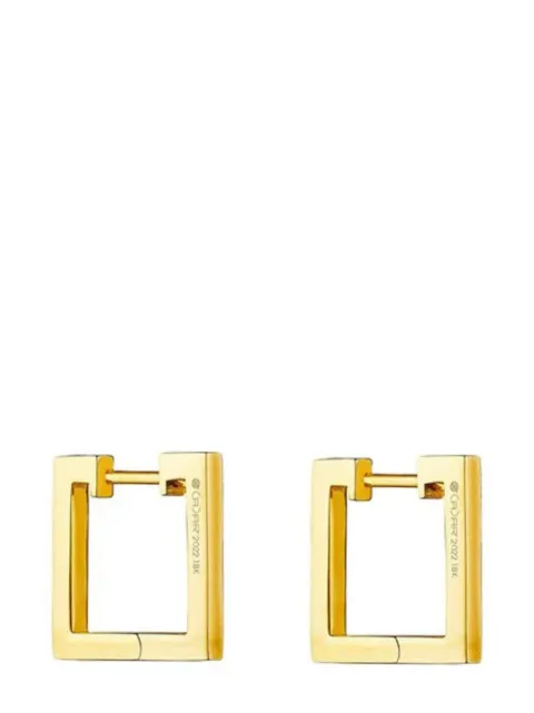 Cadar 18kt yellow gold Foundation square hoop earrings