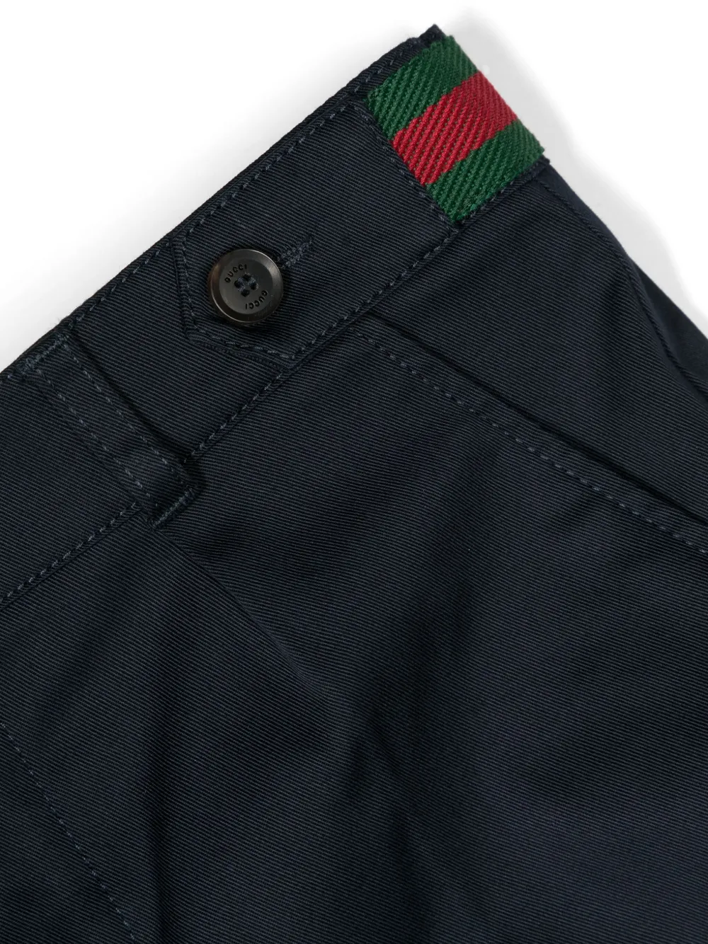 Web-Stripe Cotton Shorts