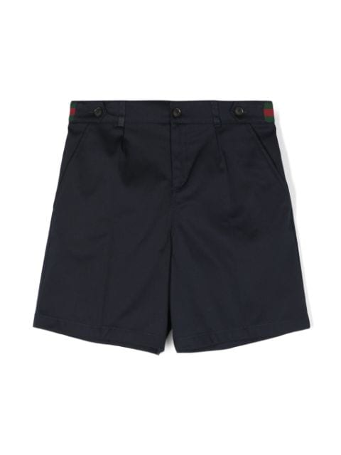 Gucci Kids Web-stripe cotton shorts