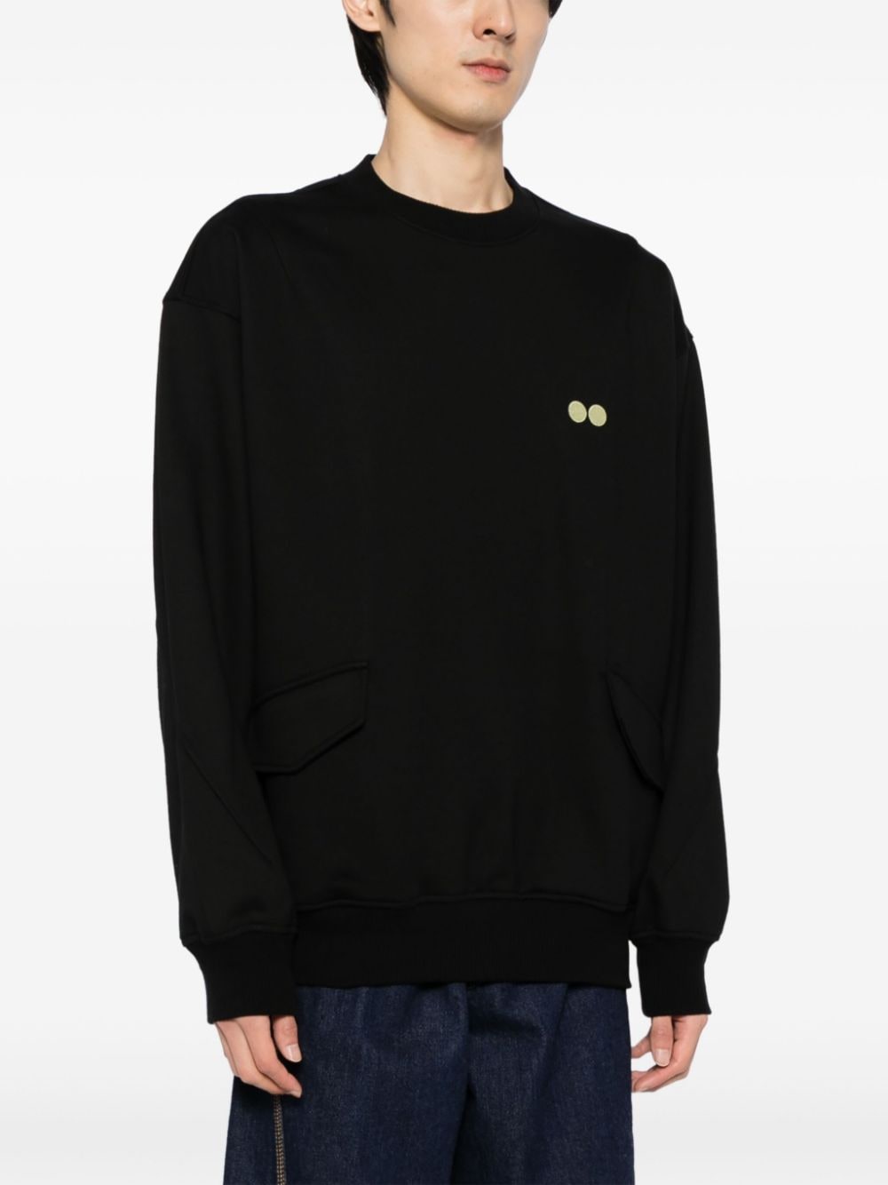 Shop Songzio Rebel Painter Logo-print Cotton Sweatshirt In Black