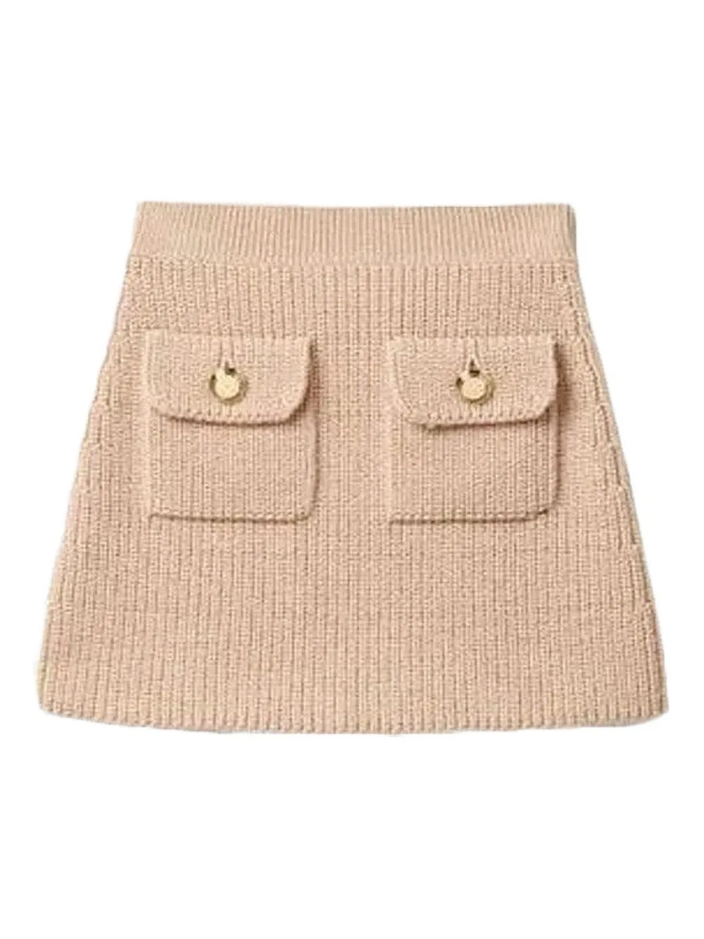 Miu Miu Pocket-detail Mini Skirt In Neutral