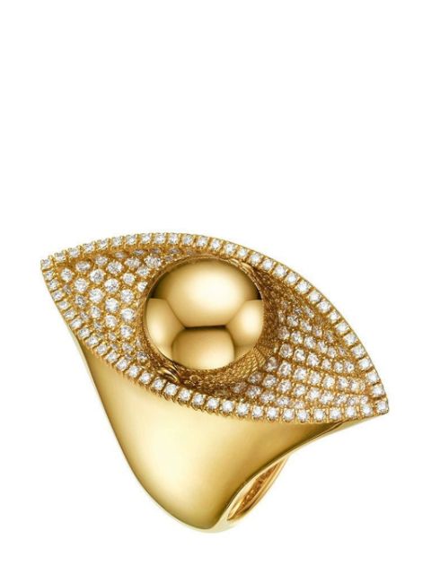 Cadar 18kt yellow gold Reflections diamond ring