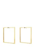 Cadar 18kt yellow gold Foundation square hoop earrings