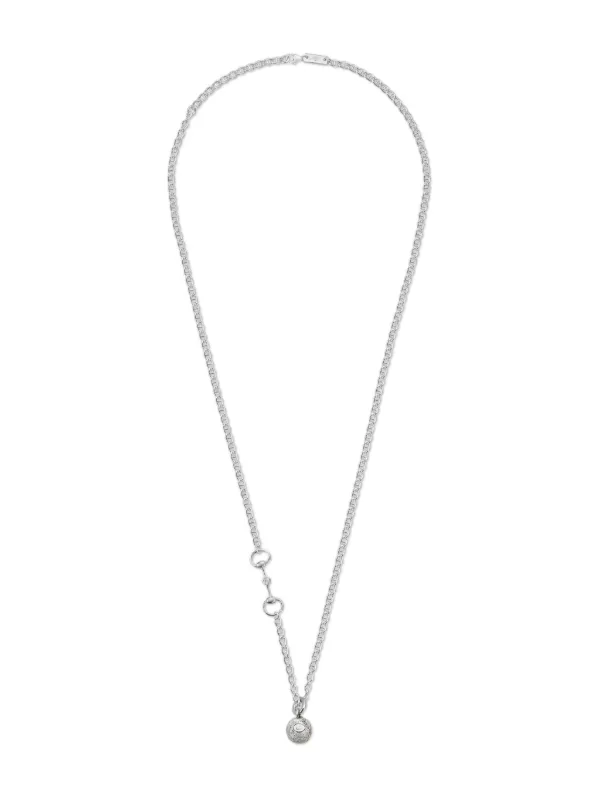 Gucci horsebit hot sale necklace silver