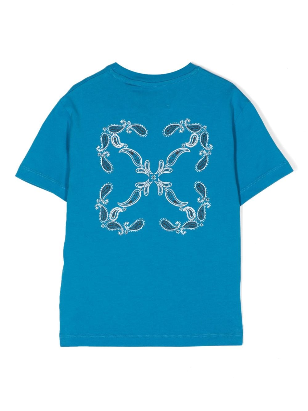 Off-White Kids Katoenen T-shirt met pijlprint Blauw