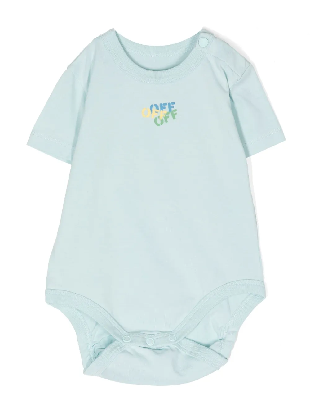 Off-White Kids Drie rompers met logoprint Groen