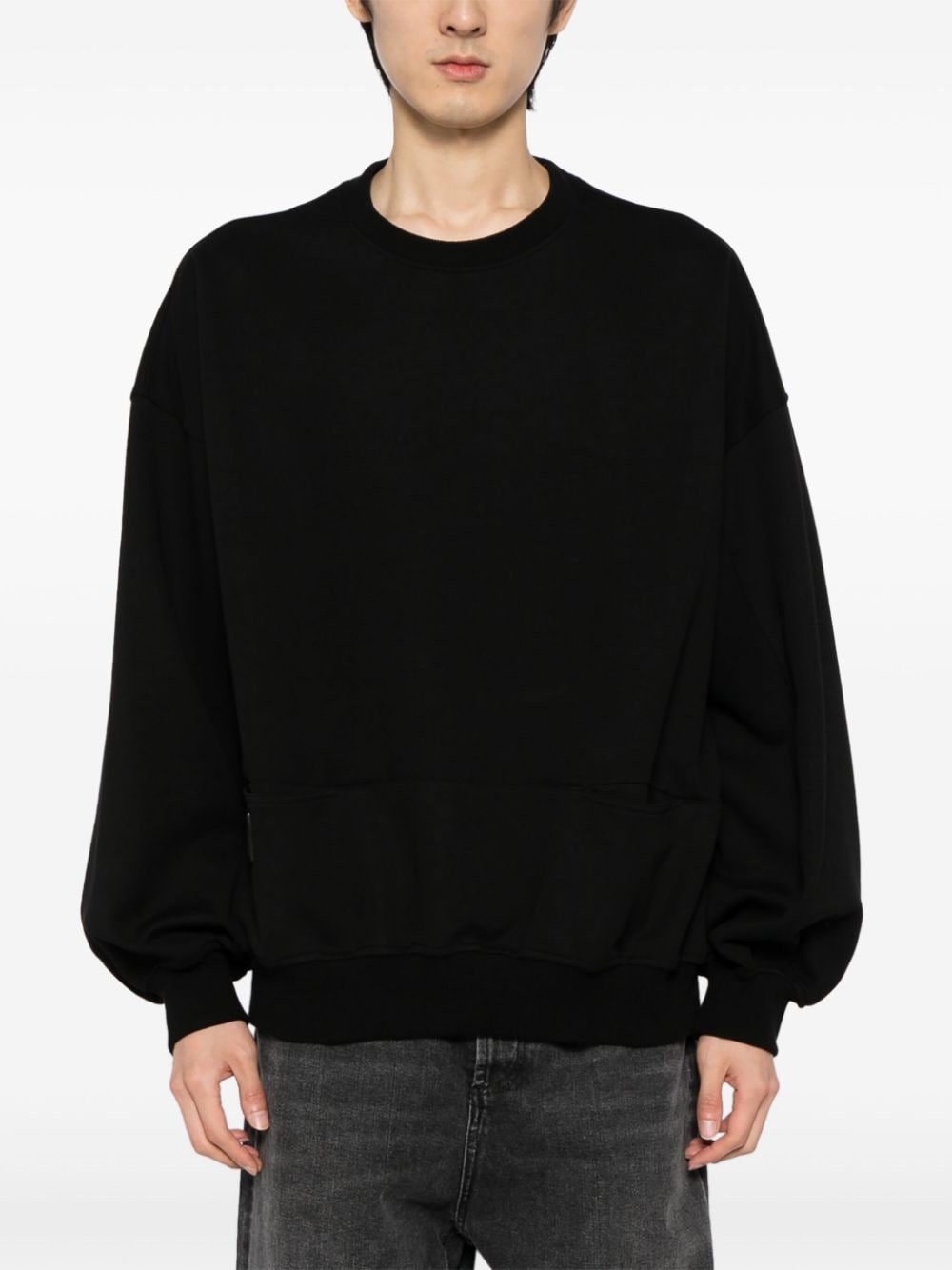 Shop Songzio Graphic-print Cotton-blend Sweatshirt In Bk
