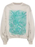 SONGZIO Pure Rebel graphic-print cotton sweatshirt - Neutrals