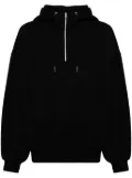 SONGZIO Crossing Strokes graphic-print cotton hoodie - Black