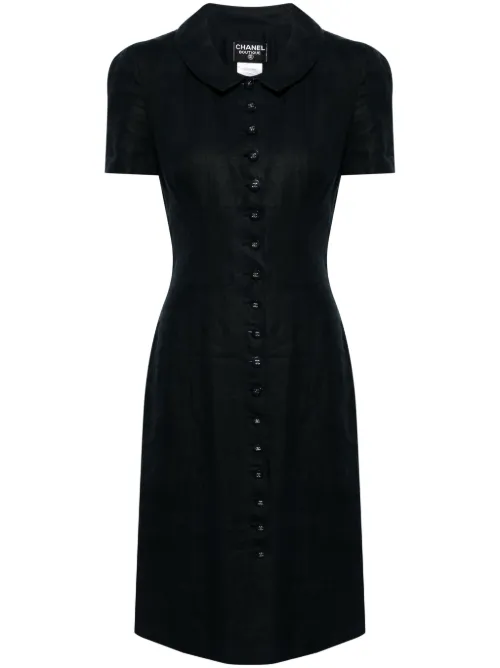 Robe en lin à coupe courte (1997) - CHANEL Pre-Owned - Modalova