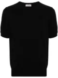 Canali knitted cotton T-shirt - Black