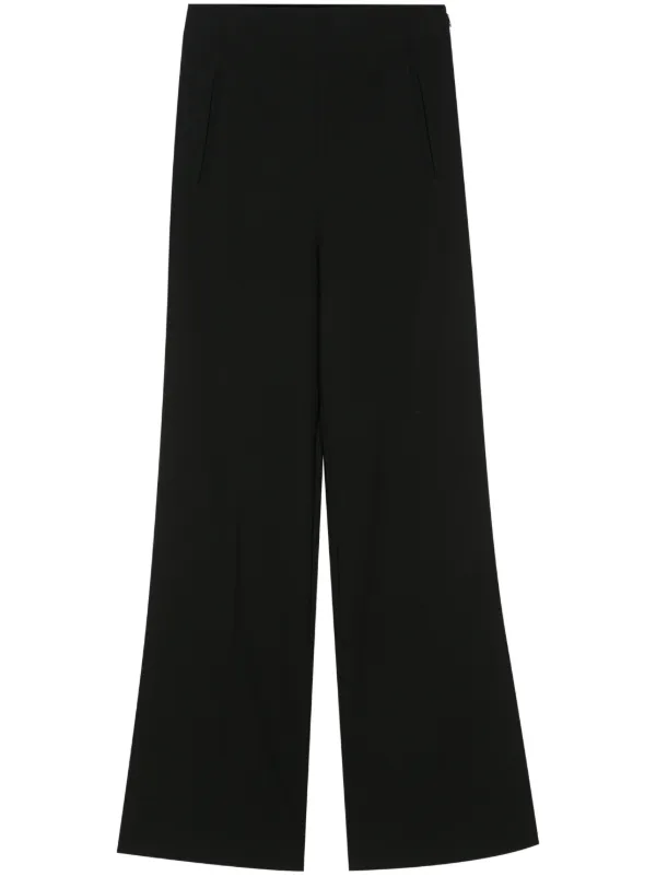 Roland Mouret wide-leg Cady Trousers | Black | FARFETCH TR