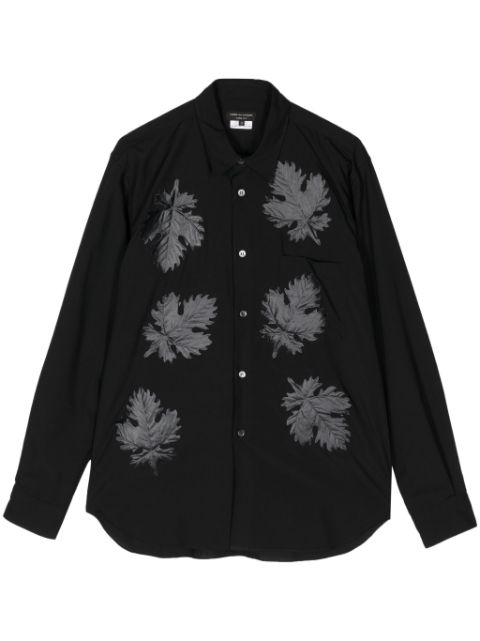 Comme des Garcons Homme Plus leaf-applique buttoned-up shirt Men